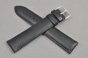 Pasek do zegarka Hirsch Kansas, Skórzany, Czarny, 22mm, XL