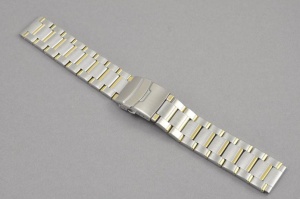 Bransoleta do zegarka, Stalowa, Bikolor, 22mm