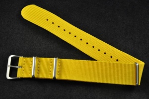Pasek typu Nato, Nylonowy, Żółty, 20mm