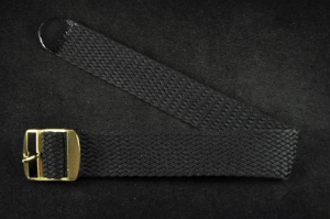 Pasek Perlon Czarny, 20mm