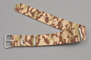 Pasek typu Nato, Nylonowy, Brązowe Moro, 20mm