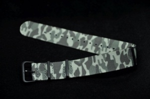 Pasek typu Nato, Nylonowy, Jasno-zielone Moro, 22mm