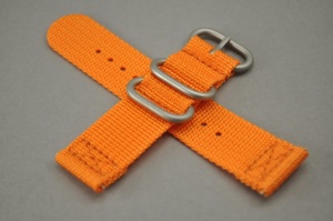 Pasek Zulu dwuczęściowy, Materiałowy, Pomarańczowy, 22mm