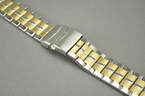 Bransoleta do zegarka, Stalowa, Bicolor, 22mm