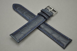 Pasek Horido 189, Skórzany, Granatowy, 22mm, XL