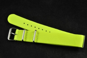 Pasek typu Nato, Nylonowy, Jaskrawy żółty, 22mm