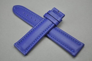 Pasek do zegarka Longines Lindbergh, Skórzany, Niebieski, 20mm