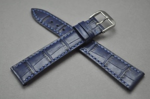 Pasek Happel Tampa,  Skórzany, Niebieski, 19mm, M