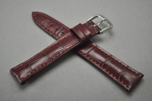 Pasek Happel Jackson,  Skórzany, Bordowy, 18mm, M