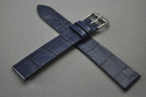 Pasek Happel Charleston,  Skórzany, Granatowy, 18mm, M