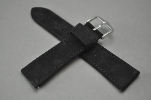 Pasek do zegarka Hirsch Osiris, Skórzany, Czarny, 20mm