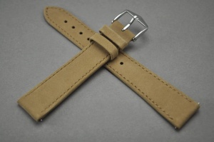 Pasek do zegarka Hirsch Osiris, Skórzany, Beżowy, 16mm, M