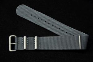 Pasek typu Nato, Nylonowy, Szary, 18mm