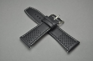 Pasek do zegarka Adriatica, Skórzany, Czarny, 26mm