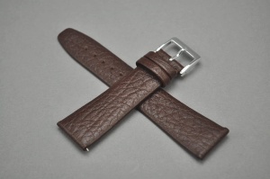 Pasek do zegarka, Skóra naturalna, Ciemny Brąz, 20mm