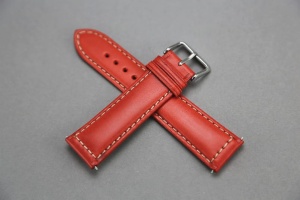 Pasek Skórzany, Czerwony, 22mm