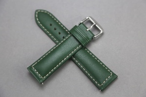 Pasek Skórzany, Zielony, 22mm