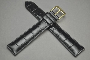 Pasek do zegarka Certina, Skórzany, Czarny, 18mm