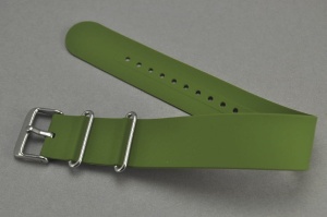 Pasek typu Nato, Silikonowy, Zielony, 22mm