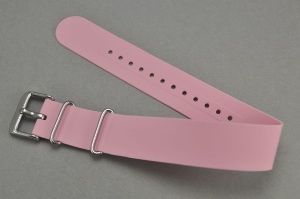 Pasek typu Nato, Silikonowy, Różowy, 20mm