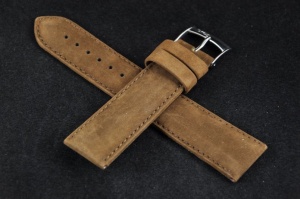 Pasek Bros 8758, Nubukowy, Brązowy, 24mm