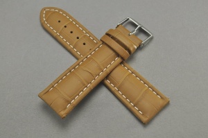 Pasek Condor 337, Skórzany, Brązowy jasny, 24mm