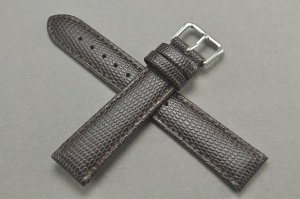 Pasek Condor 065, Skórzany, Brązowy, Wzór jaszczurki, 16mm