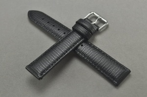 Pasek Condor 065, Skórzany, Czarny, Wzór jaszczurki, 16mm