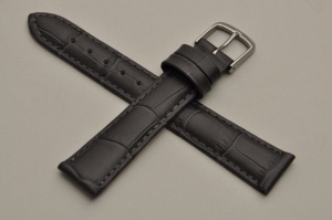 Pasek Bonflair Louisiana kroko, Skórzany, Szary, 16mm