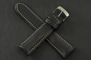 Pasek Morellato Castagno 3687, Skóra Syntetyczna, Czarny, 24mm
