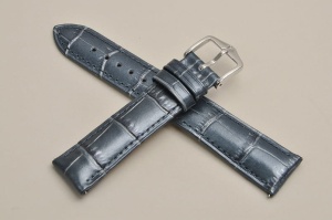 Pasek do zegarka Hirsch Duke, Skórzany, Niebieski metalic, 18mm, M