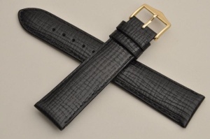 Pasek typu Vintage Elegance, Skórzany, Czarny, 21mm