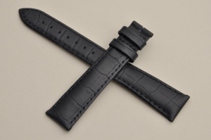 Pasek do zegarka Longines Dolce Vita, Skórzany, Granatowy, 17mm