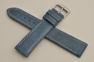 Pasek Condor 399, Skórzany, Niebieski, 20mm