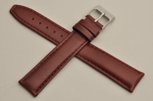 Pasek Condor 388, Skórzany, Bordowy, 18mm
