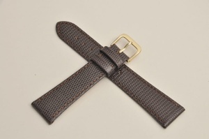 Pasek Condor 177, Skórzany, Brązowy, Wzór jaszczurki, 20mm