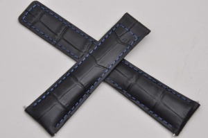 Pasek do zegarka Tag Heuer, Skórzany, Czarny, 22mm