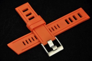 Pasek do zegarka typu Isofrane, Silikonowy, Pomarańczowy, 20mm
