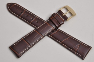 Pasek Horido 182L, Skórzany, Ciemny brąz, 19mm, XL