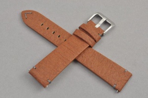 Pasek Vegan Vintage, Pinatex, Brązowy, 20mm