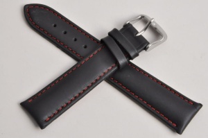 Pasek Fluco Rondo 340, Skórzany, Czarny, 20mm