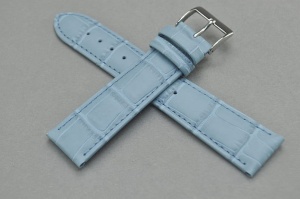 Pasek Condor 613, Skórzany,  Blękitny, 18mm