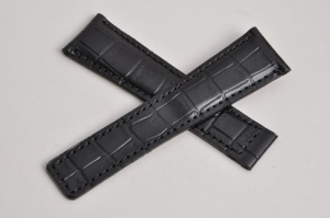 Pasek do zegarka Tag Heuer, Skórzany, Czarny, 22mm