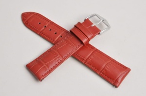 Pasek do zegarka Hirsch Duke, Skórzany, Czerwony, 20mm, M