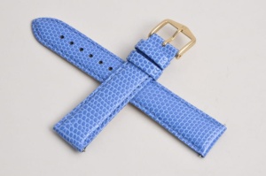 Pasek do zegarka Hirsch Rainbow, Skórzany, Niebieski, 18mm, M