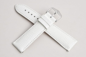 Pasek do zegarka Hirsch Rainbow, Skórzany, Biały, 20mm, M