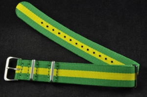 Pasek typu Nato, Nylonowy, Brazylijski, 22mm