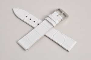Pasek Happel Charleston,  Skórzany, Biały, 18mm, S