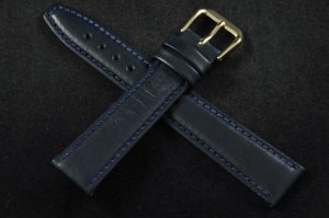 Pasek Condor 077, Skórzany, Granatowy, 18mm 