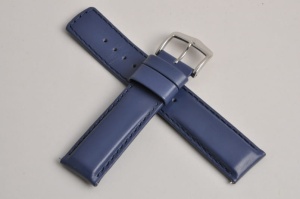 Pasek do zegarka Hirsch Runner, Skórzany, Niebieski, 21mm